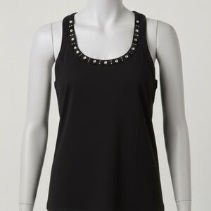 Black Studded Women's Tank Top